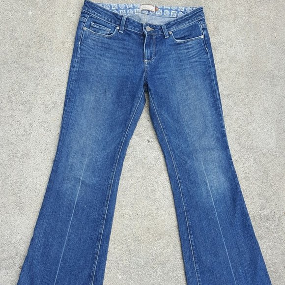 Paige Jeans "Robertson" Flare Leg & Low Rise Denim, Style 0181-0001 Size 29 - Picture 3 of 9